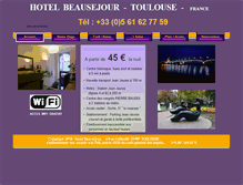 Tablet Screenshot of hotelbeausejourtoulouse.com